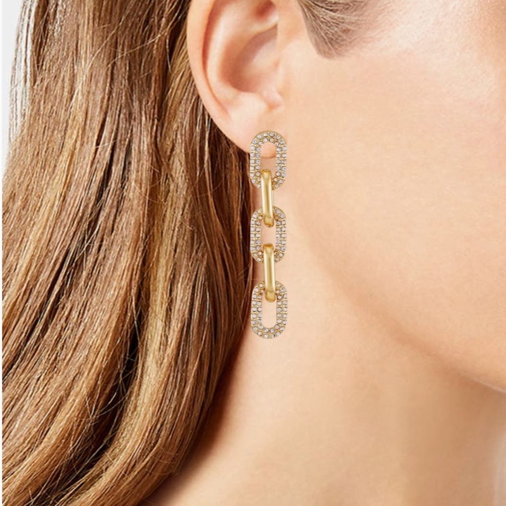 BRAND NEW gold chain earrings